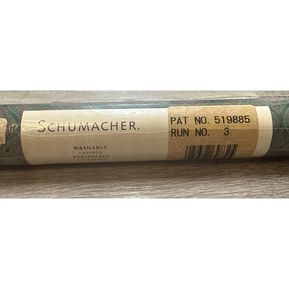 Schumacher green wallpaper